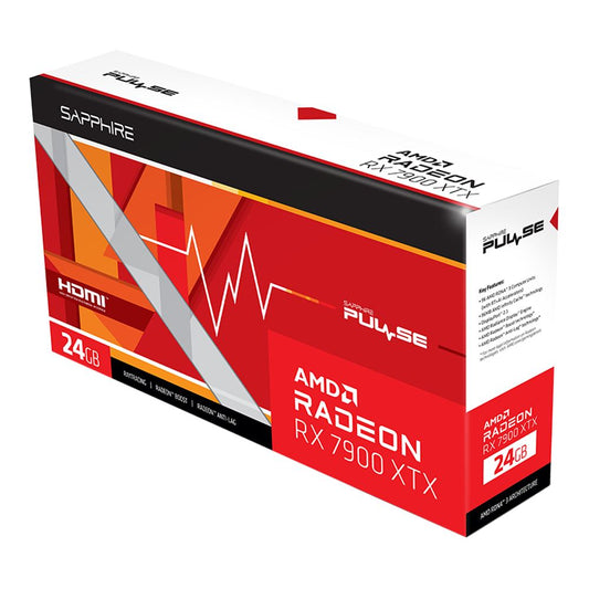 Sapphire Technology AMD Radeon RX 7900 XTX Pulse Overclocked Triple Fan 24GB GDDR6 PCIe 4.0 Graphics Card