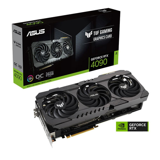 ASUS NVIDIA GeForce RTX 4090 TUF Gaming RGB Overclocked Triple Fan 24GB GDDR6X PCIe 4.0 Graphics Card TUF4090-O24G-OG