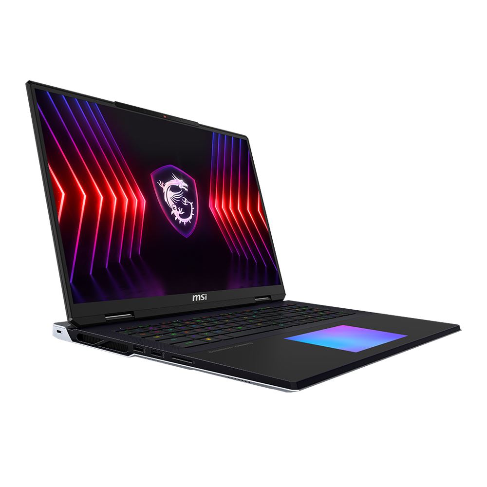 MSI Titan 18 HX A14VIG-088US 18" UHD+ 120Hz Mini LED Display Gaming Laptop Computer, Intel Core i9 14900HX 1.6GHz Processor; NVIDIA GeForce RTX 4090 16GB GDDR6; 64GB DDR5-5600 RAM; 4TB (2x2TB RAID 0) NVMe M.2 SSD; WiFi 7; Windows 11 Pro;