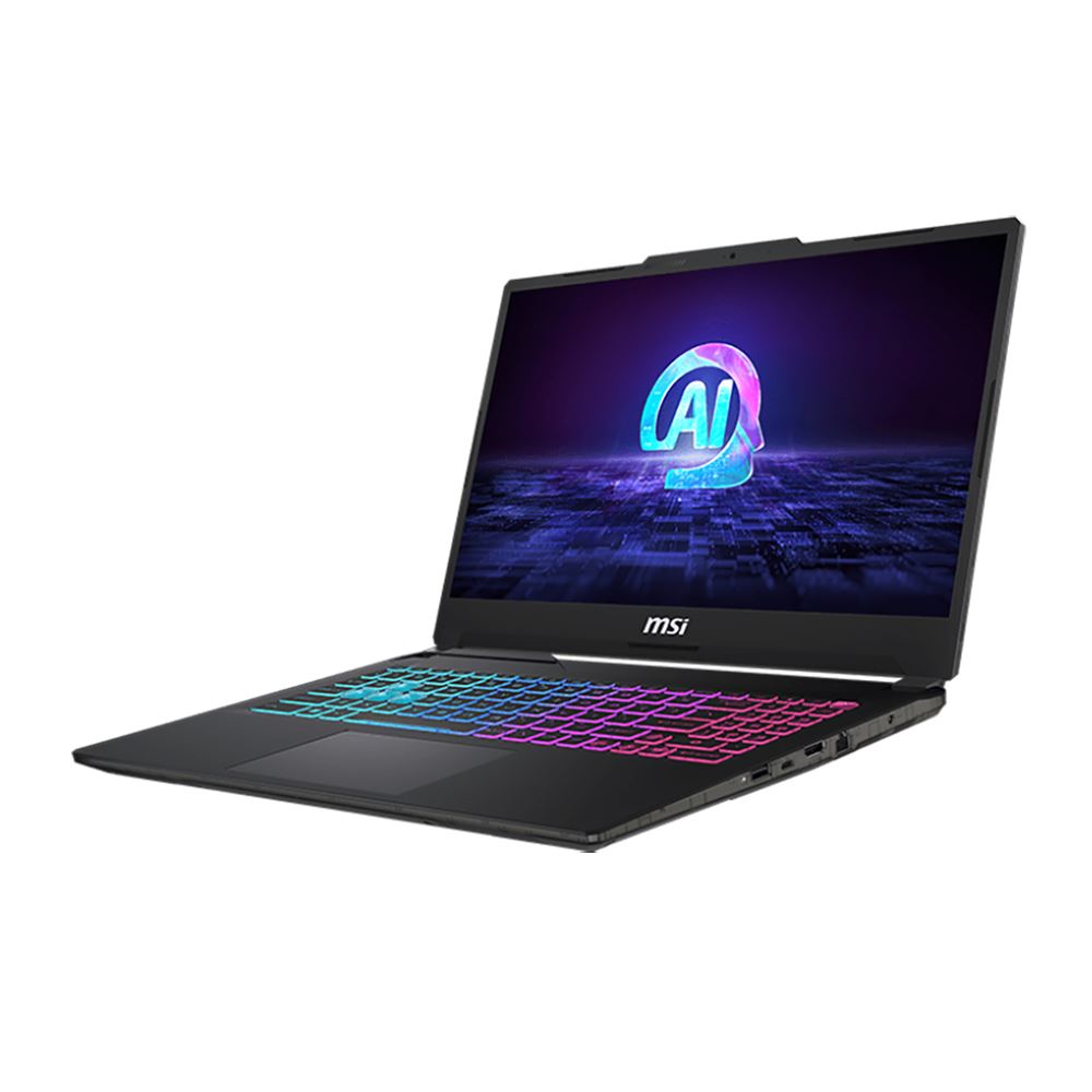 MSI Cyborg 15 AI A1VEK-079US 15.6" Gaming Laptop Computer - Translucent Black Intel Core Ultra 7-155H 1.4GHz Processor; NVIDIA GeForce RTX 4050 6GB GDDR6; 16GB DDR5-5600 RAM; 1TB Solid State Drive