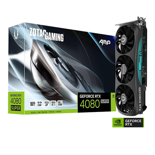 Zotac NVIDIA GeForce RTX 4080 SUPER AMP RGB Overclocked Triple Fan 16GB GDDR6X PCIe 4.0 Graphics Card ZT-D40820F-10P