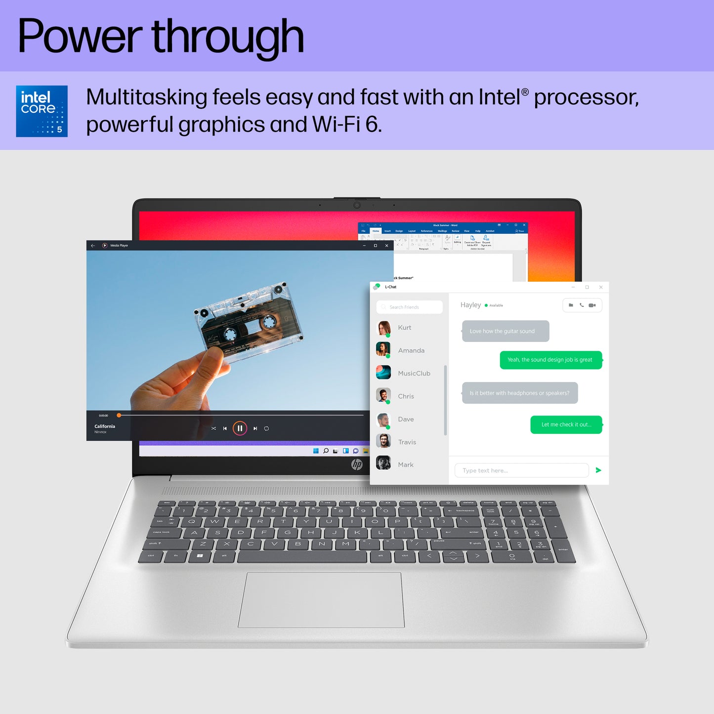 HP 17.3" IPS Anti-Glare FHD (1920 x 1080), Laptop - Intel Core 5 Processor 120U (10-Core) 5.0GHz Max Turbo - Windows 11, Wi-Fi 6 (2 x 2), Backlit Keyboard, 512GB M.2 SSD, 16GB RAM