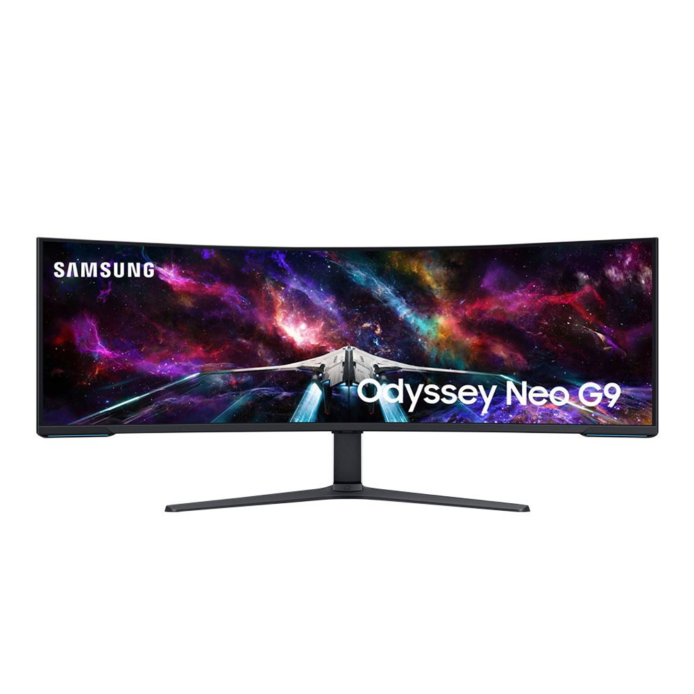 Samsung LS57CG952NNXZAOdyssey Neo G9 57" Dual 4K UHD (7680 x 2160) 240Hz Curved Screen Monitor AMD FreeSync Premium Pro; HDR; HDMI DisplayPort; Auto Source Switch+