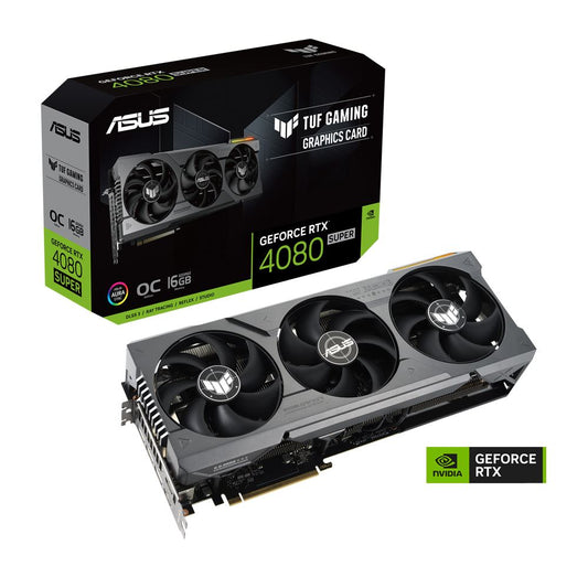 ASUS NVIDIA GeForce RTX 4080 Super TUF Gaming RGB Overclocked Triple Fan 16GB GDDR6X PCIe 4.0 Graphics Card