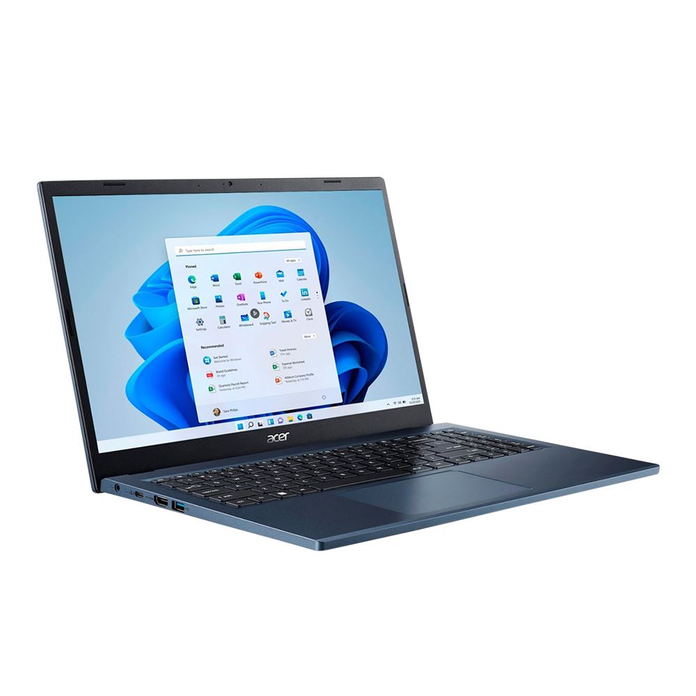 Acer Aspire 3 A315-24PT-R1L8 15.6" Touchscreen Laptop Computer - Steam Blue AMD Ryzen 5 7520U 2.8GHz Processor; 16GB LPDDR5 Onboard RAM; 1TB Solid State Drive; AMD Radeon Graphics